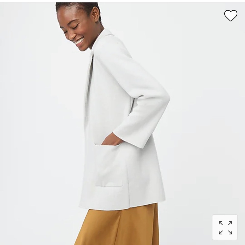 J.crew Sophie open-front sweater blazer Small Ivory